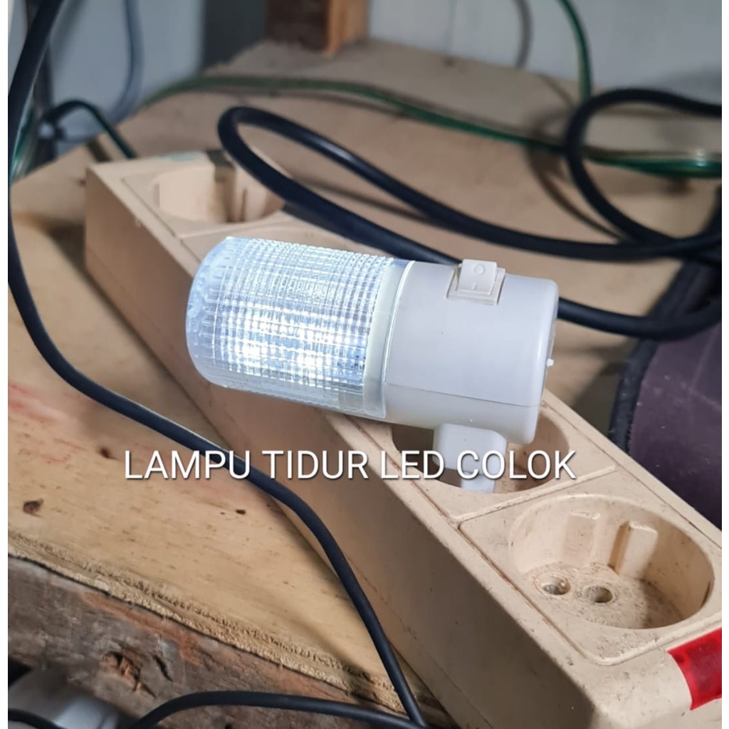 J414 LAMPU TIDUR COLOK LED PUTIH STOP KONTAK LISTRIK PORTABLE NIGHT LIGHT EMERGENCY EMERGENSI SLEEP WALL TEMBOK SLEEPING MALAM ENERGI SAVING POWER LAMP BULB BELAJAR HIGHLIGHT WHITE 1W PRAKTIS TINGGAL COLOK AJA HARGA TERJAGKAU COCOK UNTUK LAMPU TIDUR