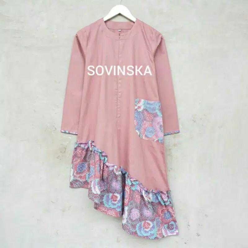 Dress/tunik Batik T2 Dustypink