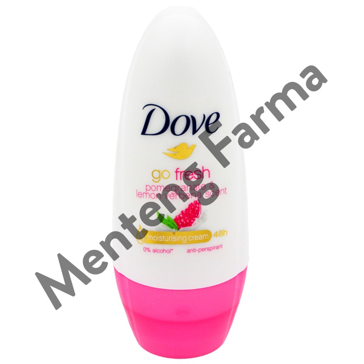 Dove Deodorant Roll On Go Fresh Pomegranate 40 ML - Sensasi Segar Aroma Delima 48 Jam