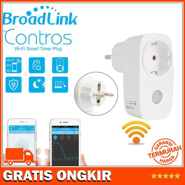 BROADLINK STOP KONTAK SMART PLUG WIFI TIMER EU PLUG - SP3