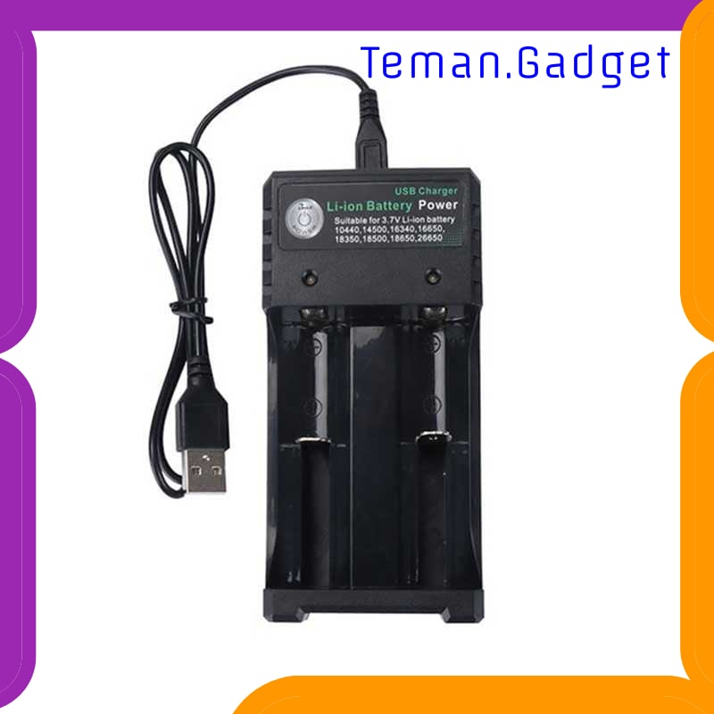 TG-IE225 GTF CHARGER BATERAI 18650 2 SLOT PLUG MICRO USB - GF0012