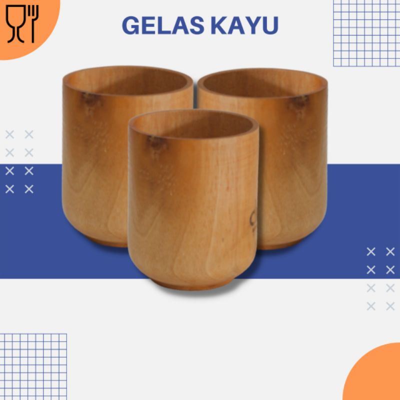 Gelas Kayu/Kayu Pinus/Hadiah untuk Teman/Souvenir Pernikahan/Dekorasi/Perlengkapan Foto/Diameter 8cm