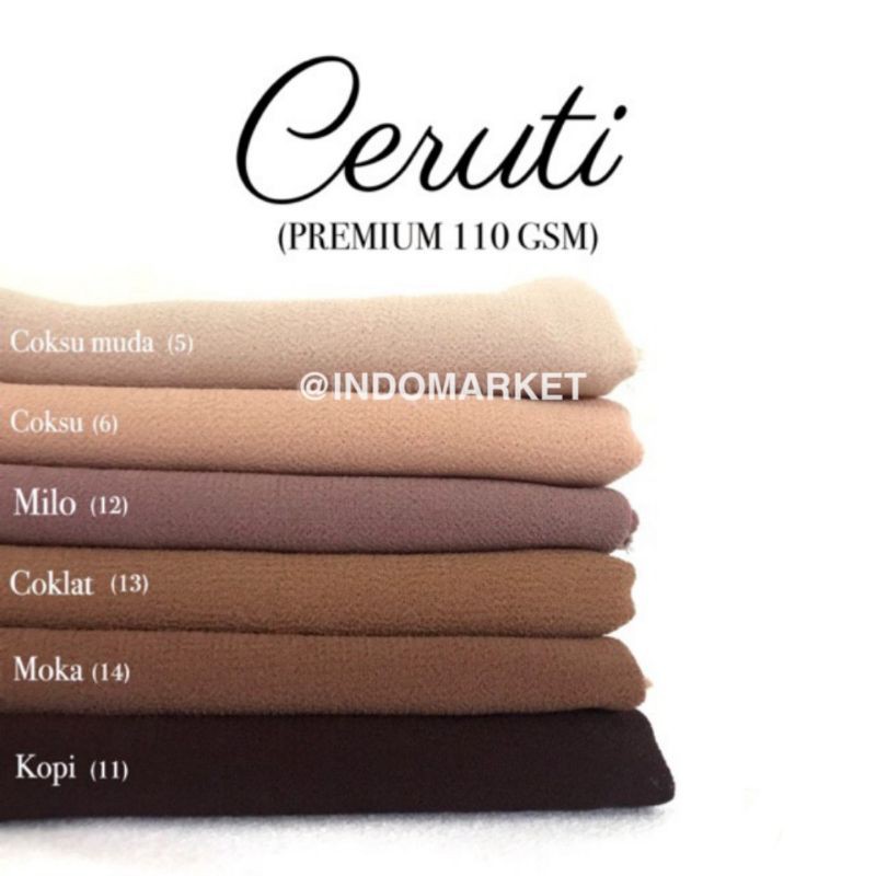 (BEST SELLER )KAIN CERUTI CERUTY BABYDOLL PREMIUM / KAIN METERAN / BAHAN KERUDUNG & BAJU