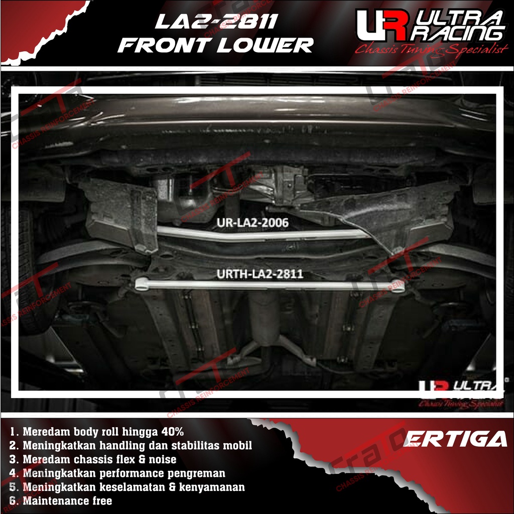 Aksesoris Stabiliser ULTRA RACING Safety Bar - Front Lower Bar 2 Points - Suzuki Ertiga - LA2-2811 -