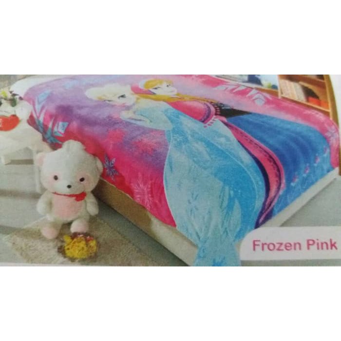 selimut buku frozen pink "BLOSSOM"