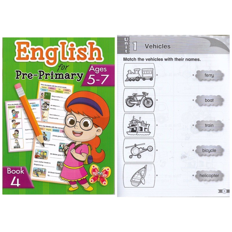 English Workbook for Pre Primary (age 4-7 years old)