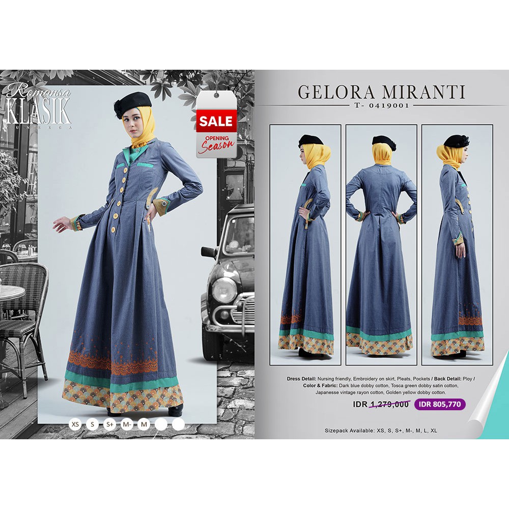 RAHMA. GAMIS TUNEECA ROMANSA KLASIK KODE BAJU 01-22 T-04190