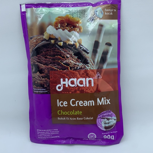 

Haan Ice Cream Mix Bubuk Es Krim Chocolate 90gr