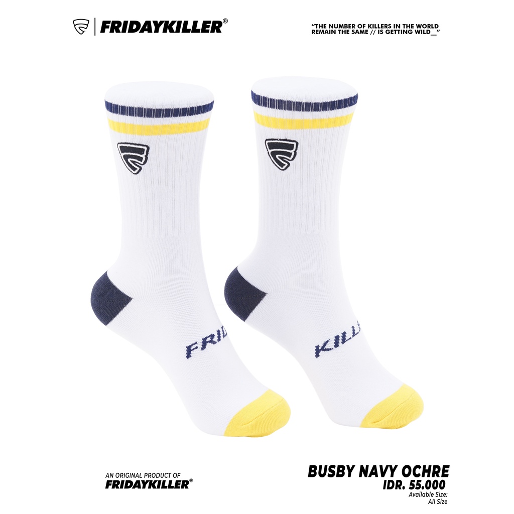 KAOS KAKI FRIDAY KILLER | BUSBY NAVY OCHRE