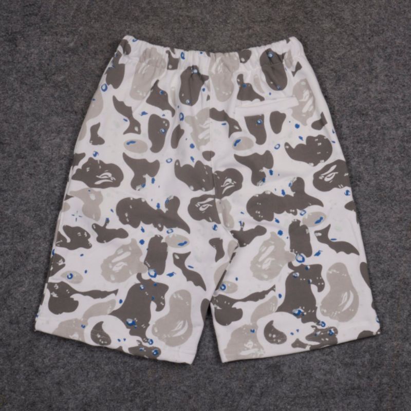 CELANA PENDEK SHORT PANTS BAPE SHARK CAMO WHITE GID FULLTAG &amp; LEBEL