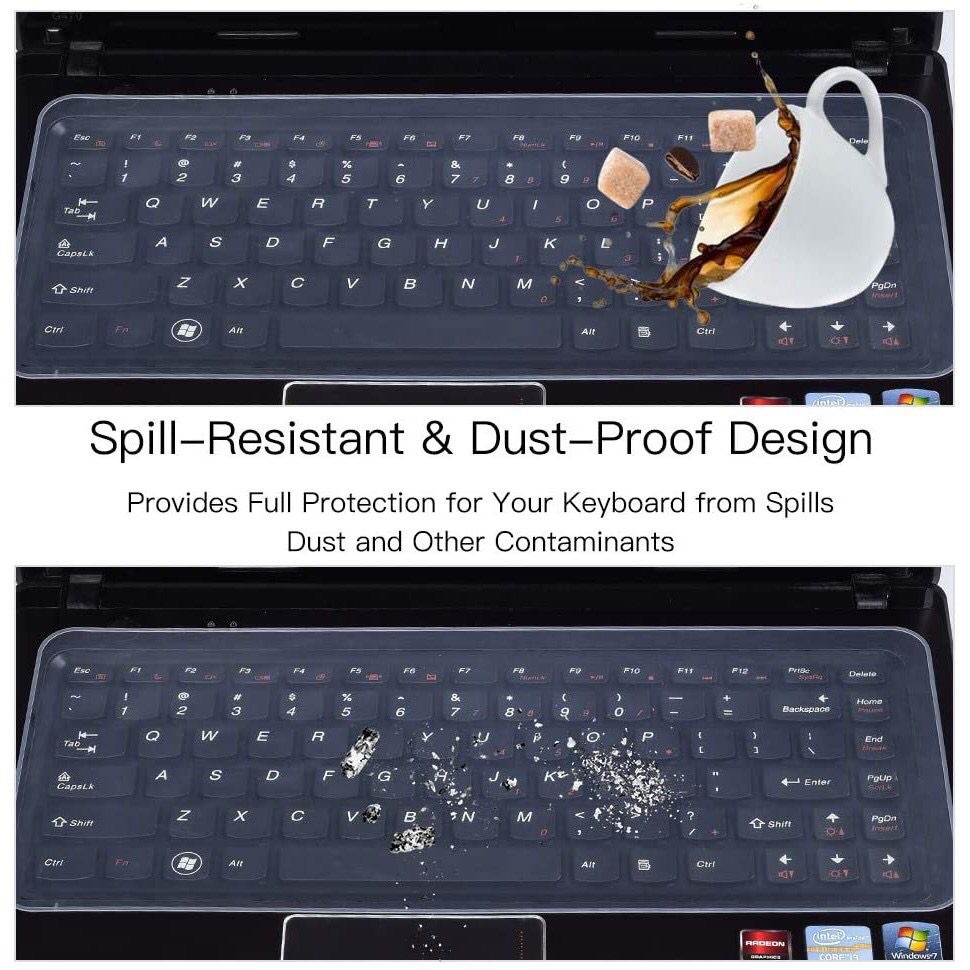 silikon 14 inci pelindung penutup Protector 12.5 inci / 12 inci / 15inci Protektor Keyboard Notebook laptop Universal / cover pelindung anti debu dan air