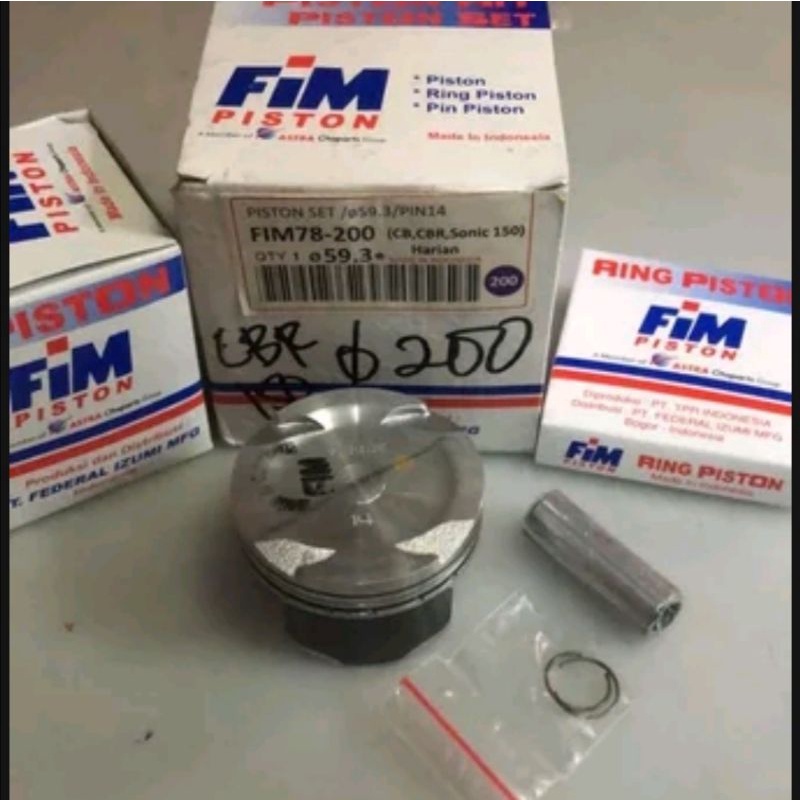 Piston kit cb 150 led cbr 150 led sonic 150 oversize 200 fim