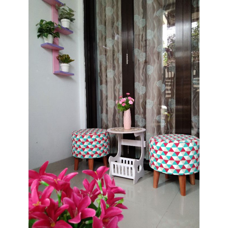 Sofa Ruang Tamu 1 set, 2 Sofa 1 Meja / Sofa Stool Berkualitas / Sofa Bulat / Sofa Stool Bulat