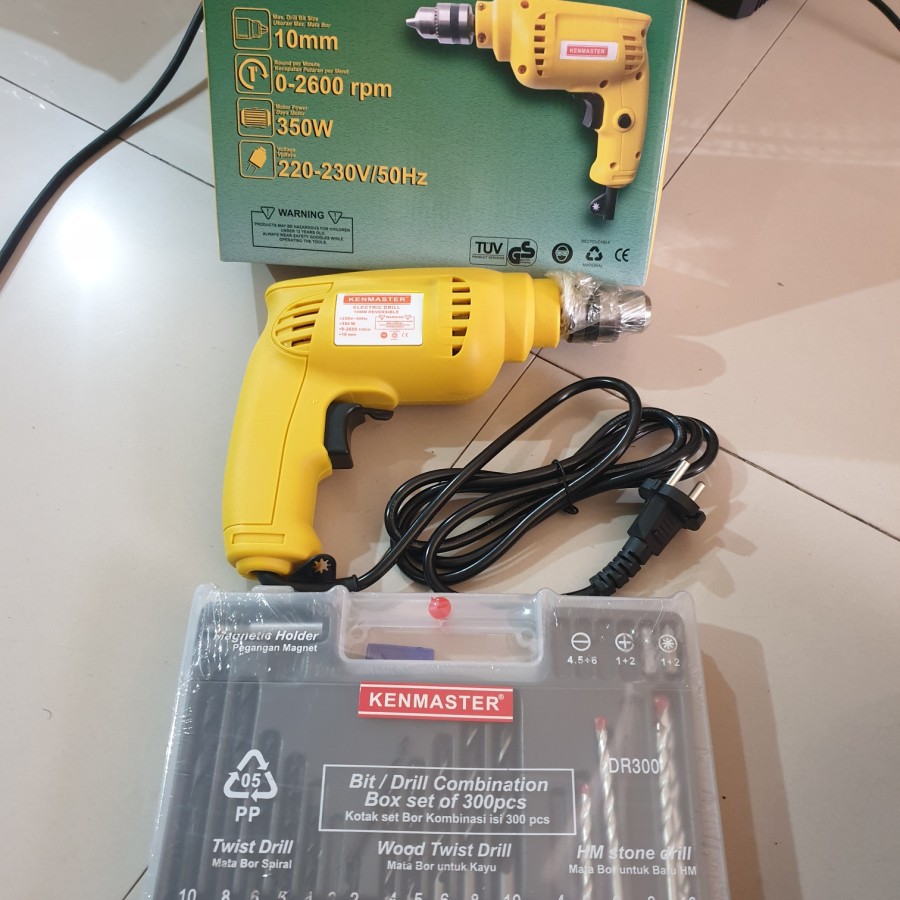 PAKET MESIN BOR KENMASTER ELECTRIC DRILL BOR SET FISCHER KENMASTER