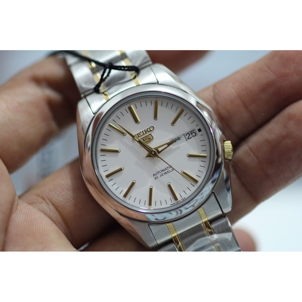 Seiko 5 SNKL47K1 Automatic White Dial - Jam Tangan Pria SNKL47