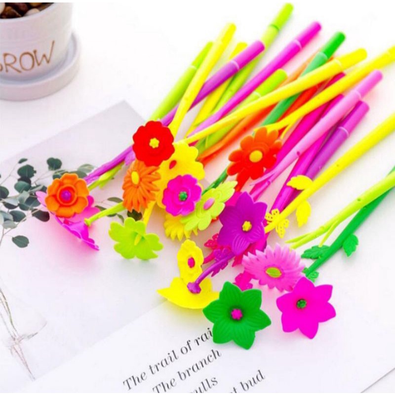 

Pulpen Gel Bunga Warna Warni Lucu / Bolpoin Gel Bunga Murah
