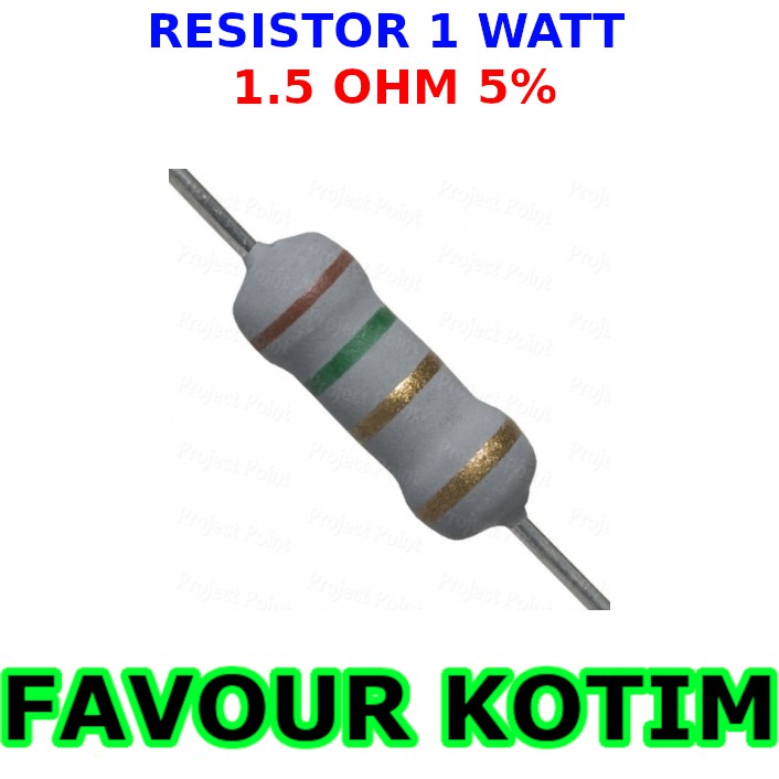 Jual RESISTOR 1R5 1.5 OHM 1 W WATT 1W 5 PERSEN FVKOTIM | Shopee Indonesia