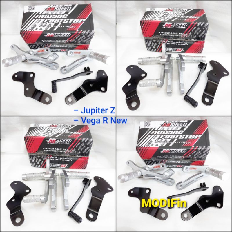 Step UB Jupiter Z Vega R New FootStep Underbone Dural Silver As Speed Racing