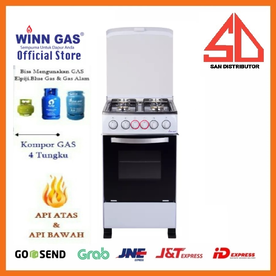 WINN GAS Kompor Standing 4 Stove + Oven W 5060 A (Semi Otomatis) / KOMPOR OVEN, RESTORAN, CAFE