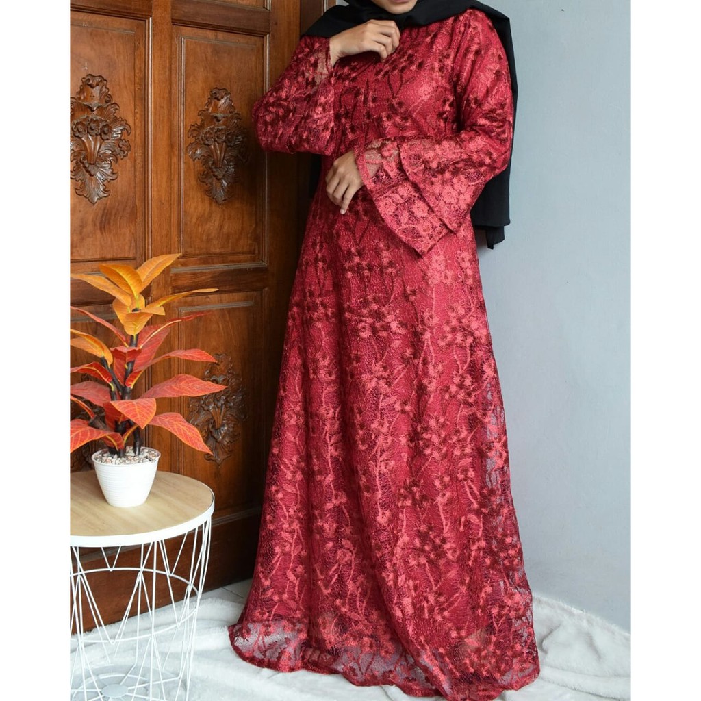 GAMIS PESTA TULLE BORDIR (BUSUI) / GAMIS TULLE BORDIR NON GLITER