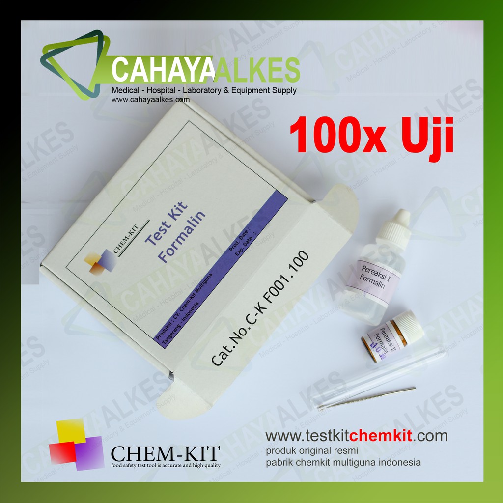 100x Tes Alat Test Kit Uji Formalin Chemkit ( Pabrik Produksi )