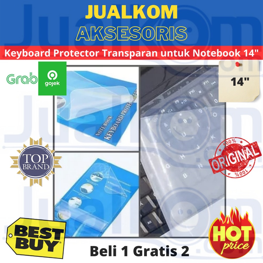 [Beli 1 Gratis 2] Keyboard Protector Transparan untuk Notebook 14&quot;