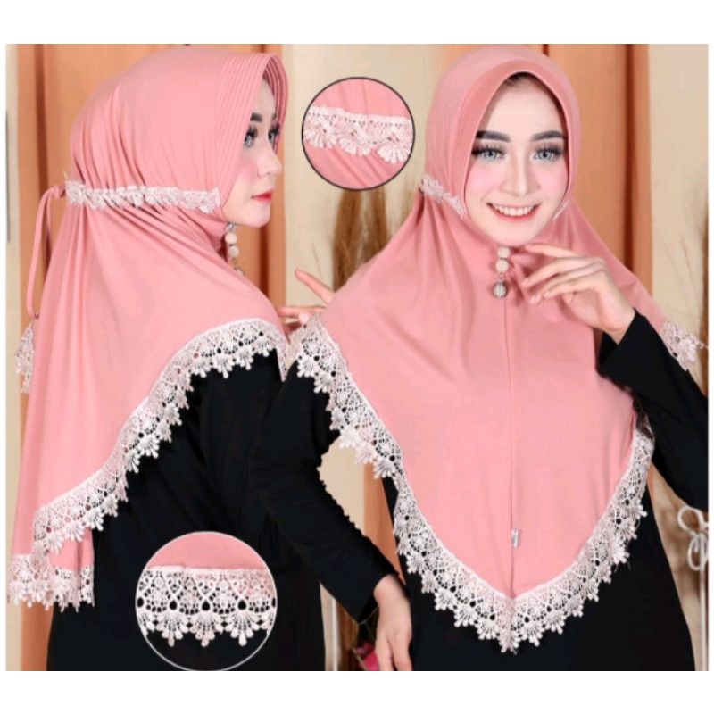 HIJAB SERUT RENDA TERBARU BERGO ALENA SERUT MODEL RENDA