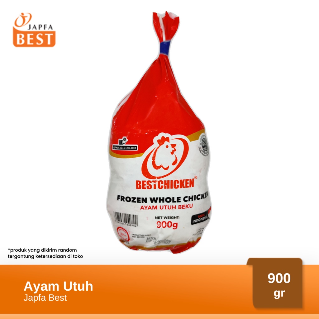 Ayam Karkas Broiler / Ayam Potong Utuh JAPFA BEST 900 gram / 0.9 kg