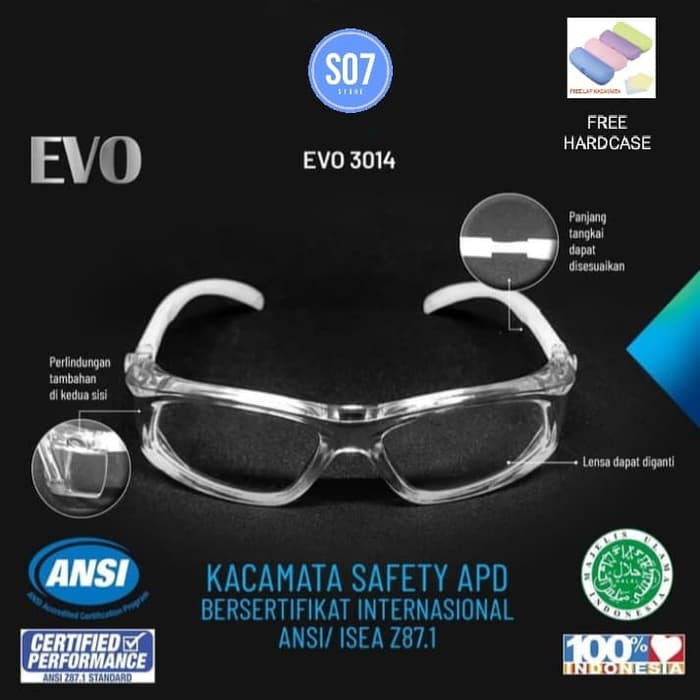K01 kacamata apd stylish anti corona APD EVO 3014CL.
