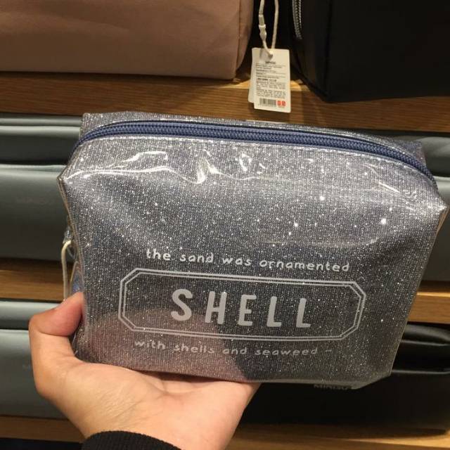 Pouch makeup shell miniso