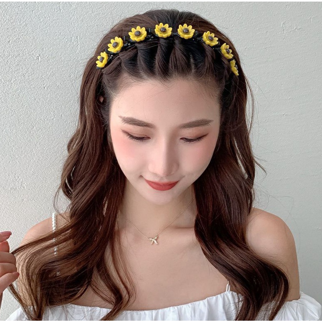 BAJ Bando Fashion Korea Bando Kepang Rambut Jepit Rambut 2in1 Aksesoris Wanita Anak Dewasa Karakter Cantik IR071