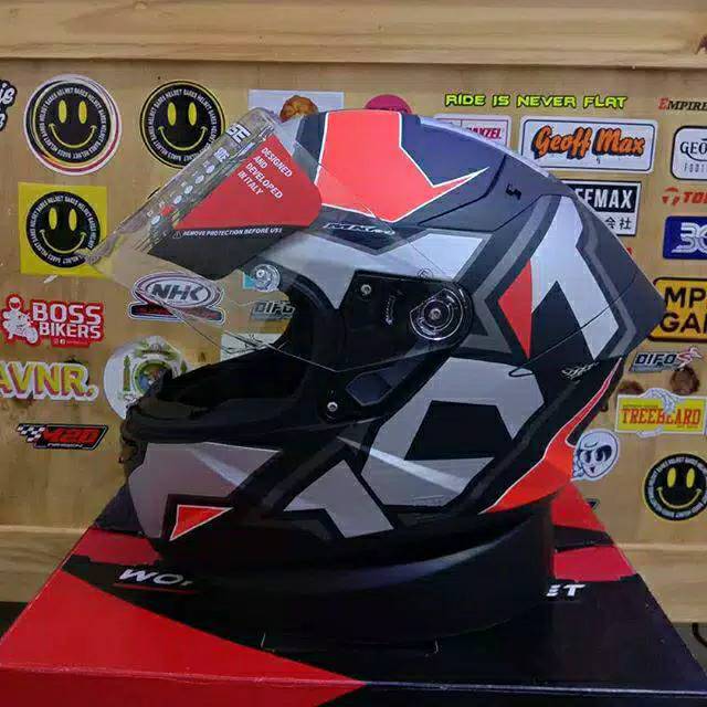 HELM KYT TT COURSE ELECTRON MATT RED HELM KEREN HELM DRAG RACE