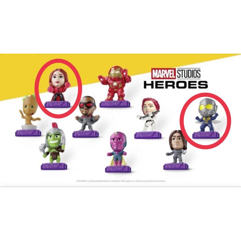 Special Price Clearance Sale McD Happy Meal Marvel Studios Heroes #Scarlet Witch & Wasp NIP