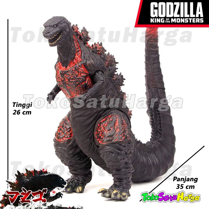 Mainan Figure Jumbo Monster Shin Godzilla Merah Resurgence Besar Kaiju Big