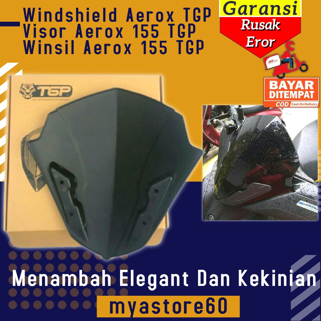 Windshield Aerox TGP Visor Aerox 155 TGP Winsil Aksesoris Variasi Sparepart Yamaha Aerox 155 TGP