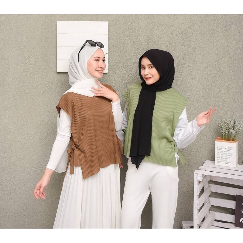 vest rompi knit rajut tali