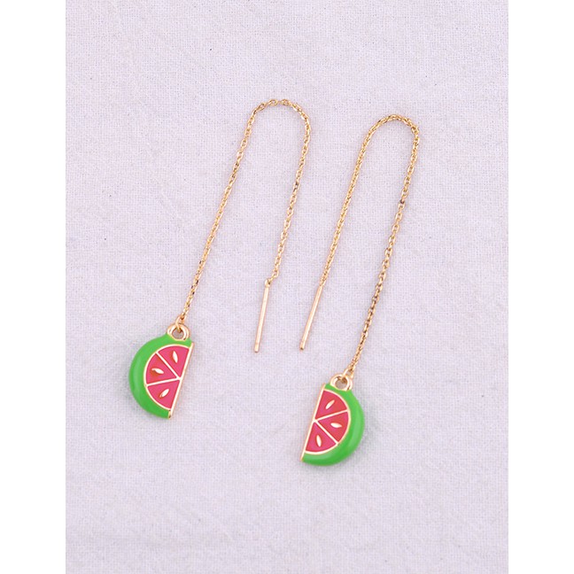 LRC Anting Tusuk Fashion Watermelon Earrings 925 Sterling Silver Watermelon Earrings D30076