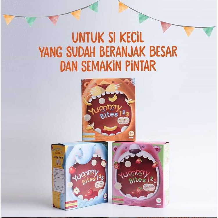 YUMMY BITES 123 50 gr (SNACK BAYI USIA 1,2,3 TAHUN) / Yummy Bites 123