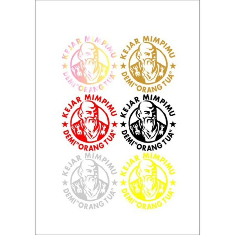 stiker ORANG TUA Cutting