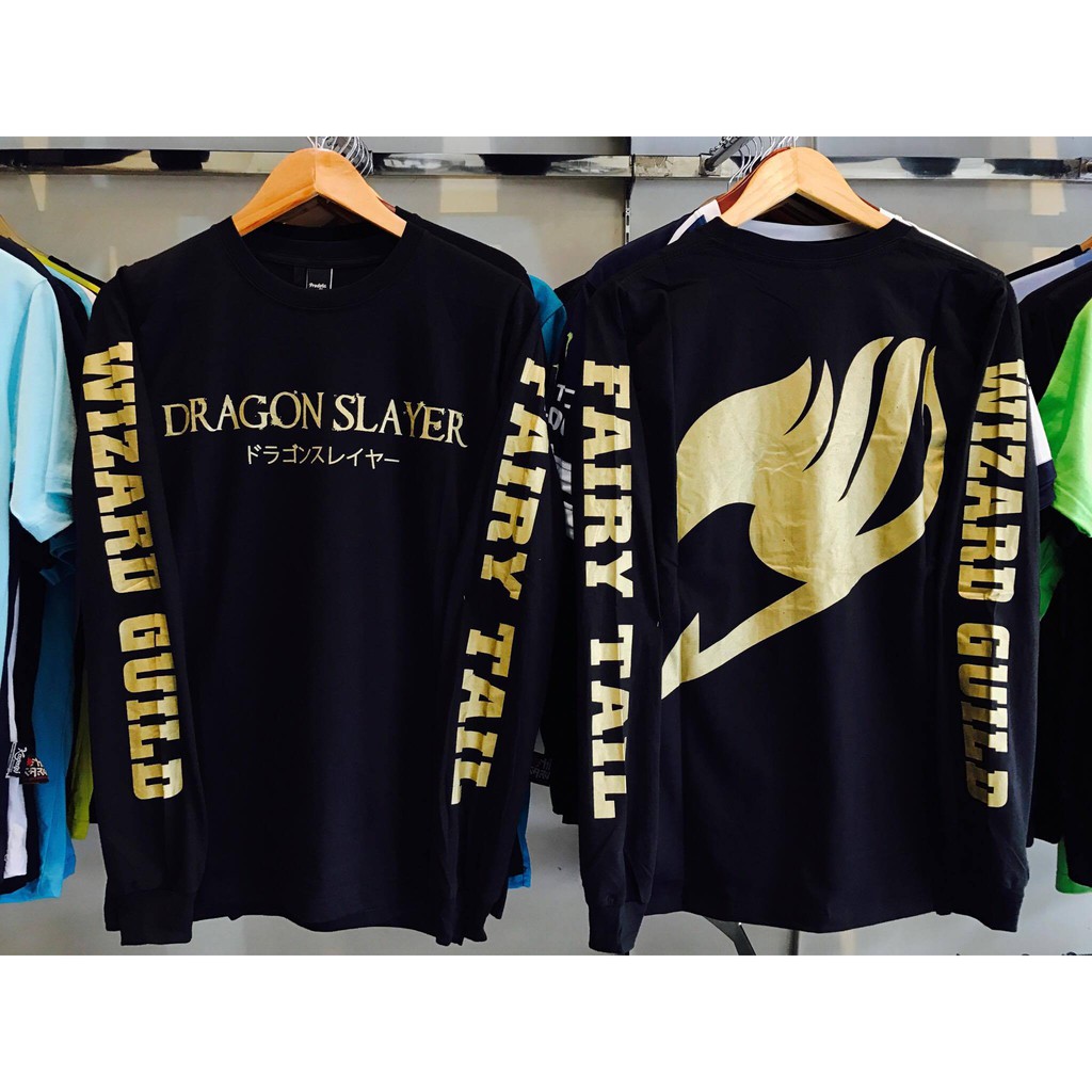 Longsleeve Anime Natsu Dragon Slayer Gold Fairytail