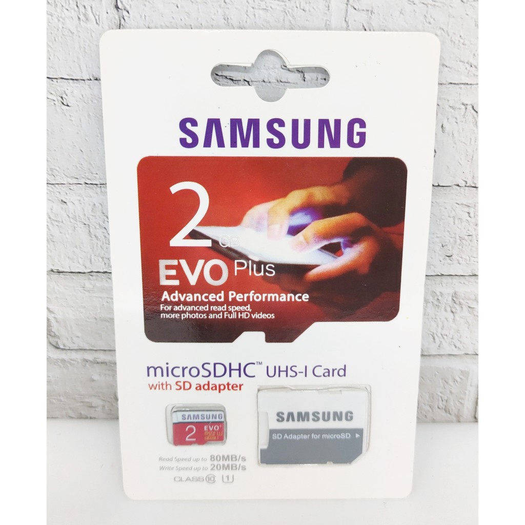 Memory Samsung Evo + Adaptor 2 / 4 / 8 / 16 / 32 / 64gb / MMC / Mirco SD