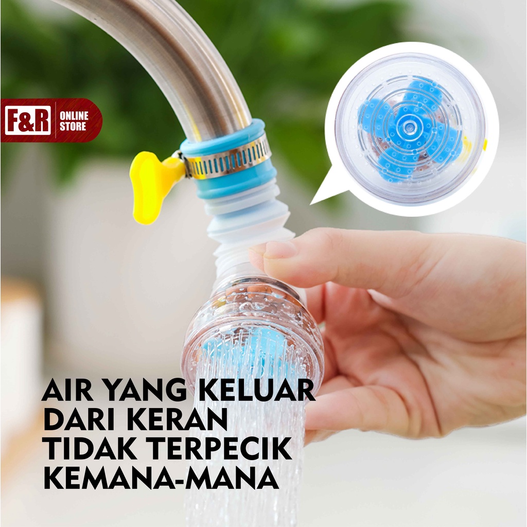 Sambungan Kran Air Fleksibel Filter Air Keran Saringan Kran Wastafel Kamar Mandi Kran Cuci Piring