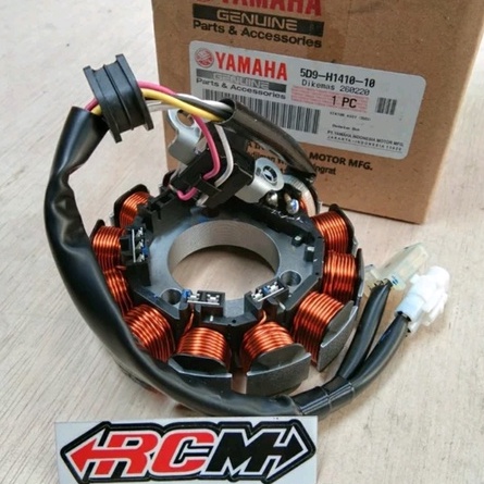 5D9-H1410-10 SPULL SPUL SEPUL SPOOL SPOL SPOLL SEPOL STATOR COMP KUMPARAN ASSY CENCOR SENSOR STATOR STATER VEGA ZR 115 2011 2012 JUPITER JUP Z NEW BARU GULUNGAN LILITAN 12 ORI ORIGINAL YAMAHA YGP ASLI