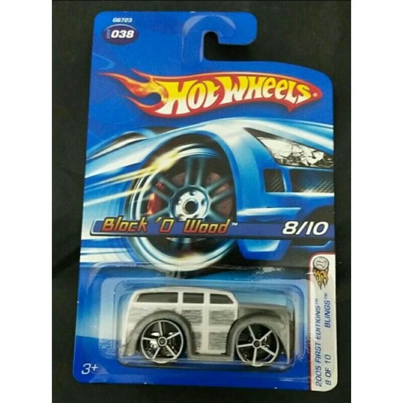 hotwheels Block 'O Wood putih HW 2005 FIRST EDITIONS blue card,card lawas