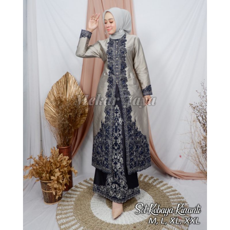 kebaya setelan bordir/ gamis setelan bordir /kabaya cantik/kebaya tafeta