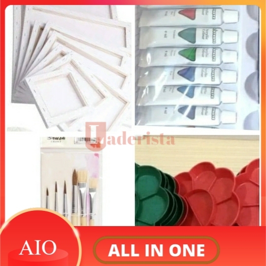 

paket lukis(kanvas 20x20+kuas+palet+cat akrilic)