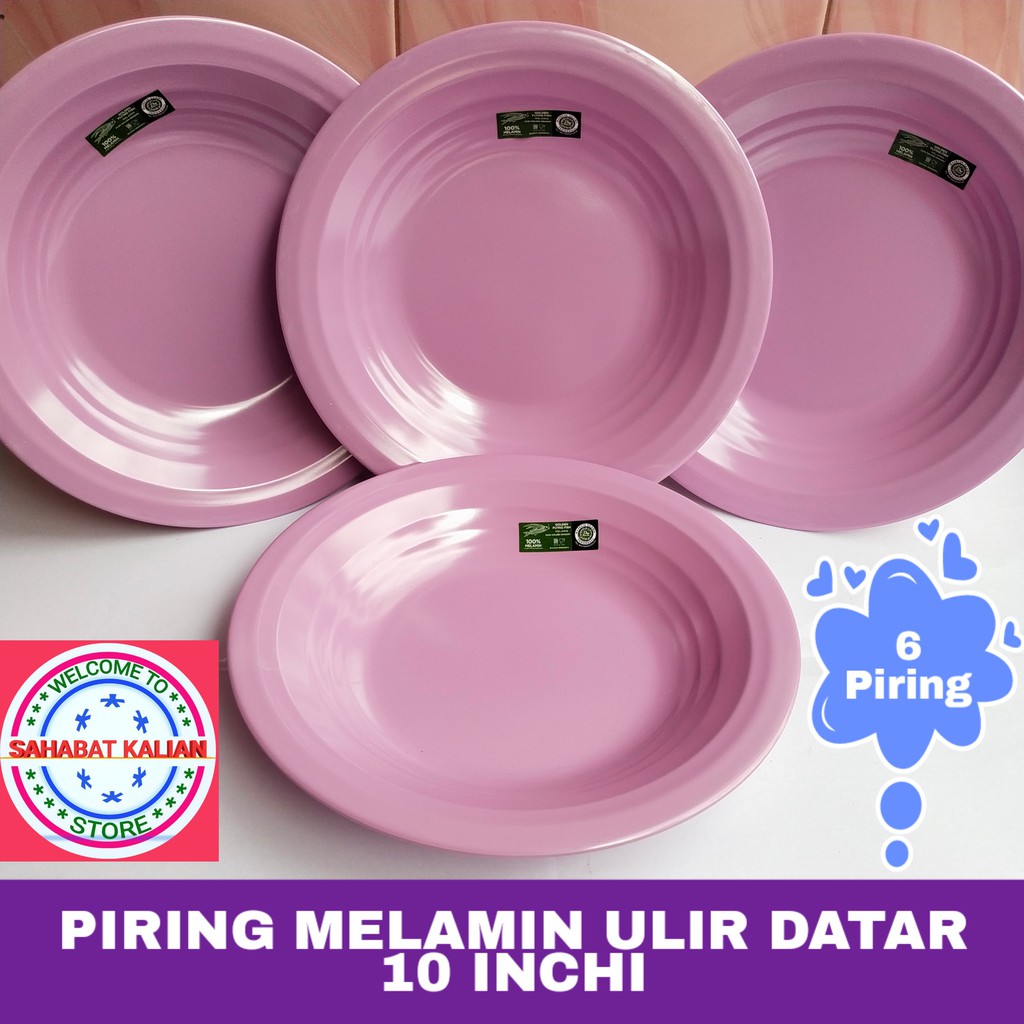 (6 Piring)  Piring Melamin Golden Flying Fish P1001 Ukuran 10 Inch