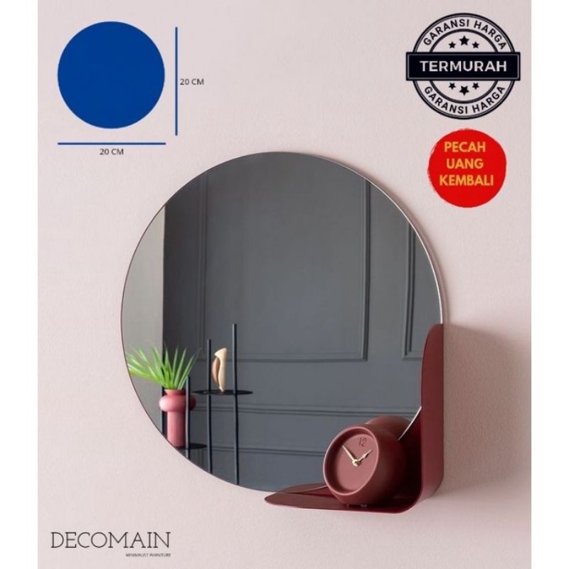 [TERMURAH] Cermin bulat 20 CM / Kaca Bulat / Cermin aesthetic / Cermin Murah / Cermin dinding