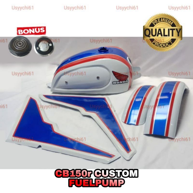 Paket Hemat Body Tangki Cat CB150R CB150 Ducati Scrambler Custom Fuelpump injeksi Motif 3 in 1
