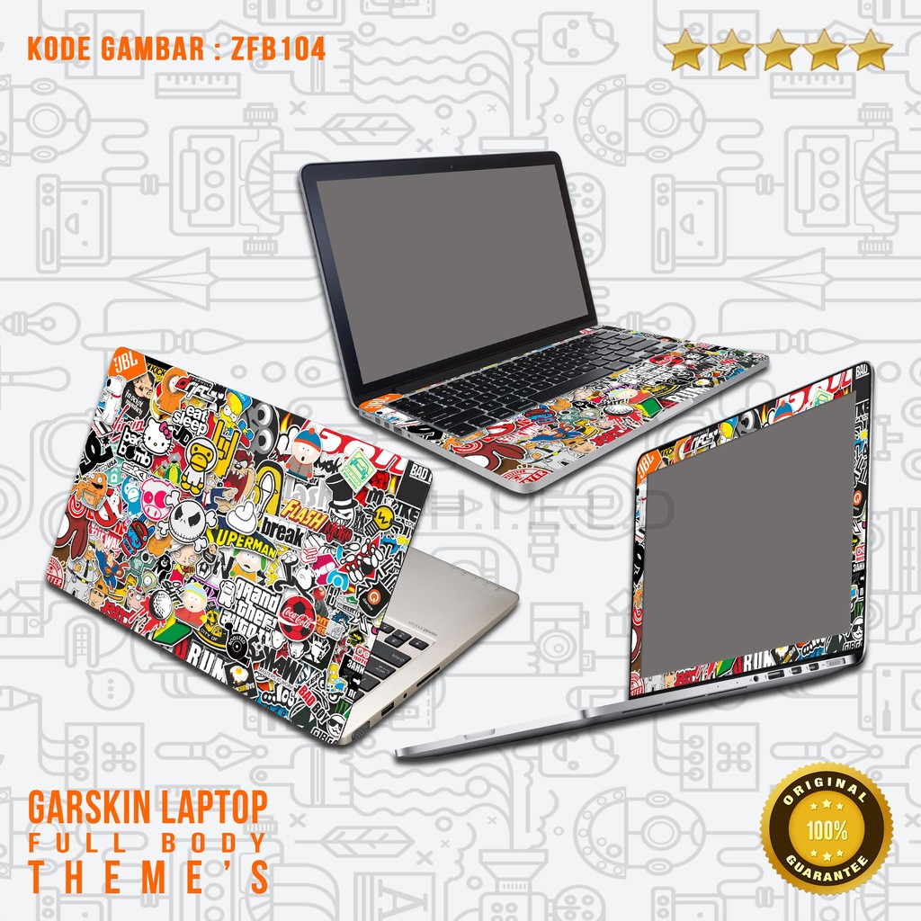 Garskin Laptop Fullbody / Skin Laptop / Garskin Hp-Paket